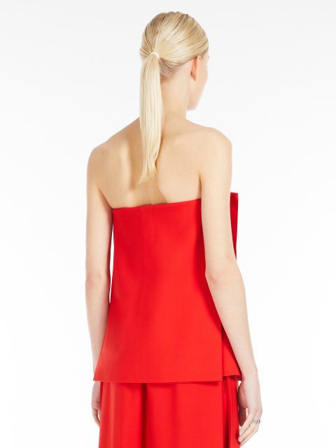 Красный топ Sportmax из эластичной вискозы: фото 3 - Invogue