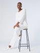 Молочные брюки Marina Rinaldi из вискозного трикотажа: фото 4 - Invogue