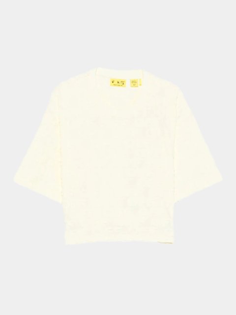Кремовая футболка Off-White: фото - Invogue