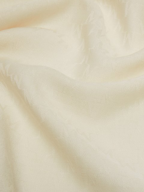 Білий палантин Max Mara вовняно-шовковий: фото 3 - Invogue