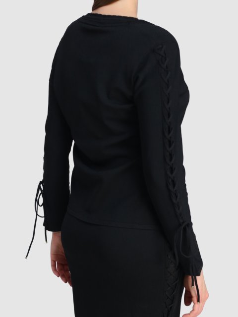 Чорний кардиган MARINA RINALDI : фото 4 - Invogue