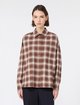 Коричневая рубашка в клетку Weekend Max Mara из хлопка: фото 1 - Invogue