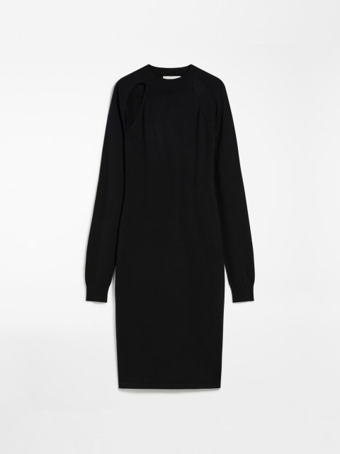 Чорна сукня SPORTMAX  з вовни та шовку: фото - Invogue