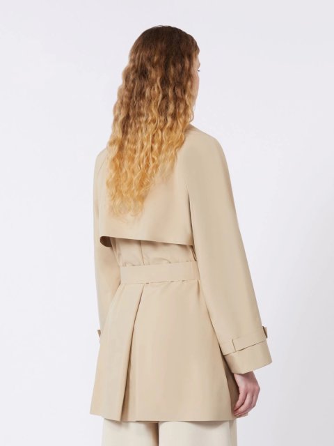 Бежевий плащ WEEKEND MAX MARA з водовідштовхувального полотна: фото 3 - Invogue