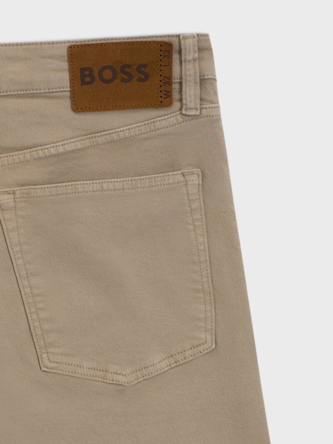 Бежеві джинси BOSS з еластичного деніму: фото 4 - Invogue