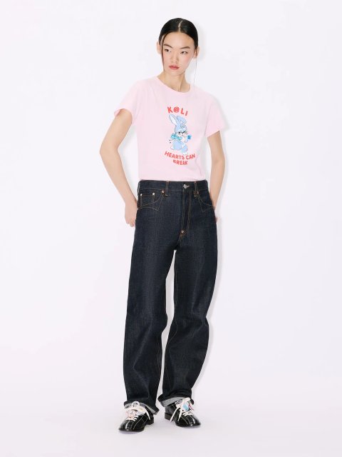 Рожева футболка Kenzo з бавовни: фото 1 - Invogue