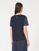 Темно-синя блуза WEEKEND MAX MARA атласна: фото 3 - Invogue