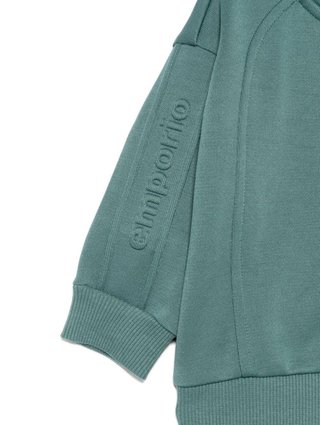 Изумрудная кофта, брюки EMPORIO ARMANI KIDS из хлопка: фото 3 - Invogue