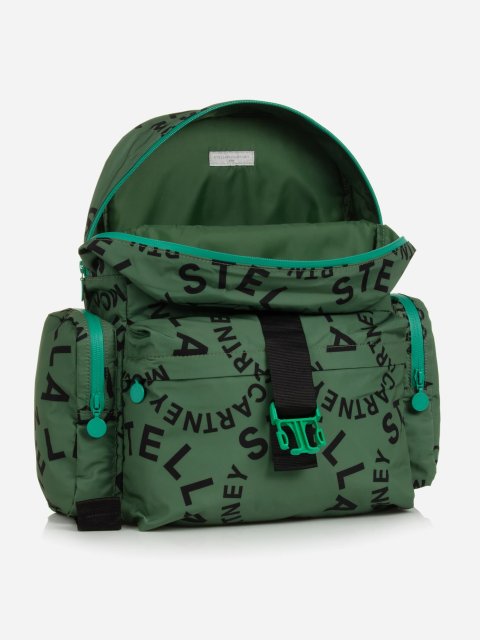 Зелений рюкзак STELLA MCCARTNEY з принтом: фото 3 - Invogue