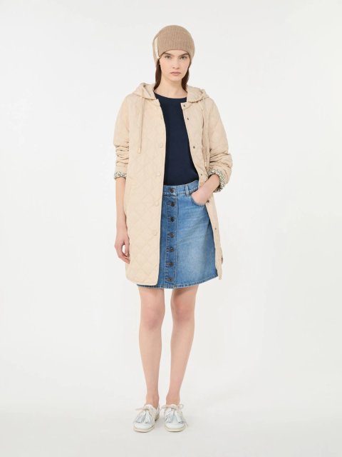 Бежева парка WEEKEND MAX MARA зі стьобаним візерунком: фото 1 - Invogue