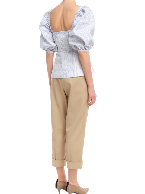 Блакитна блуза GANNI : фото 4 - Invogue