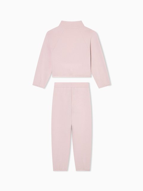 Лілова кофта, штани EMPORIO ARMANI KIDS з бавовни: фото 1 - Invogue