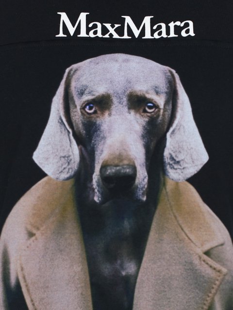 Чёрная футболка MAX MARA: фото 4 - Invogue