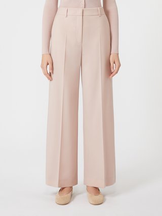 Пудровые брюки WEEKEND MAX MARA из шерсти: фото 2 - Invogue
