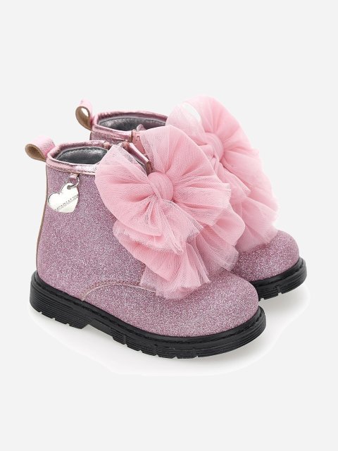 Розовые ботинки MONNALISA: фото 1 - Invogue