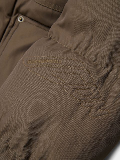 Коричневая куртка DSQUARED KID из хлопка: фото 3 - Invogue