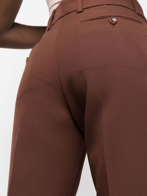 Коричневі штани Acne Studios з високою талією: фото 3 - Invogue