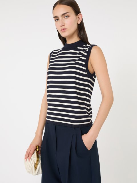 Топ у смужку WEEKEND MAX MARA з суміші віскози: фото 4 - Invogue