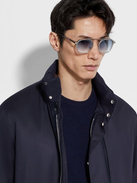 Світло-сірі сонцезахисні окуляри ZEGNA Orizzonte: фото 1 - Invogue