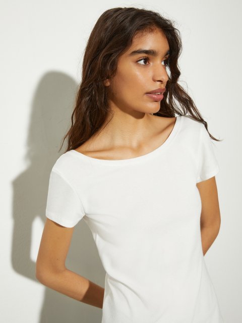 Біла футболка Max&Co крою slim : фото 4 - Invogue