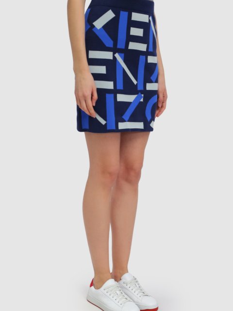 Тёмно-синяя юбка KENZO: фото 3 - Invogue