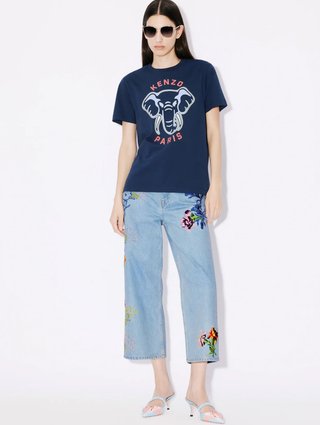 Синяя футболка KENZO: фото 4 - Invogue