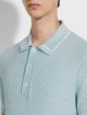 Блакитне поло ZEGNA з бавовни: фото 4 - Invogue