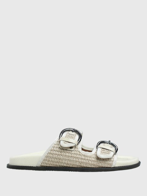 Бежевые шлепанцы WEEKEND MAX MARA: фото - Invogue