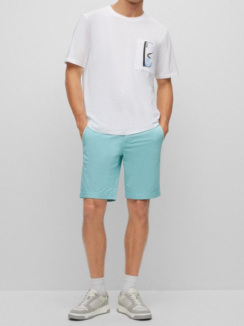 Синие шорты BOSS: фото 5 - Invogue