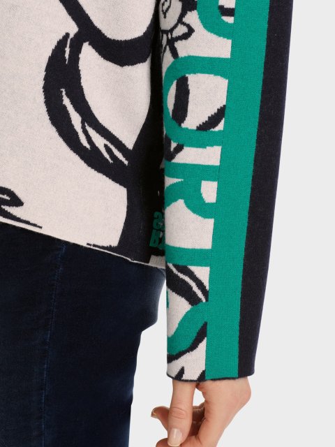 Коричневый свитер MARC CAIN: фото 3 - Invogue