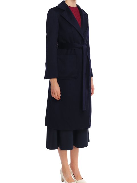 Синее  пальто MAX&CO: фото 3 - Invogue