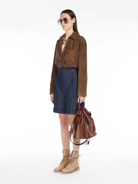 Коричневая сумка MAX MARA: фото 5 - Invogue