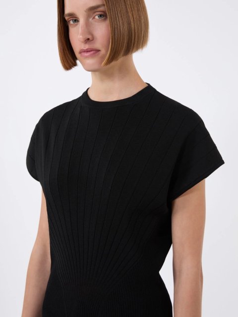Чорна футболка SPORTMAX з суміші віскози: фото 5 - Invogue