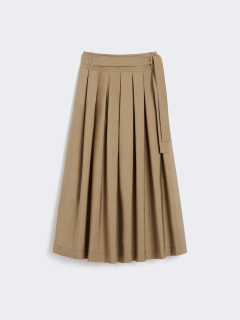 Темно-бежевая юбка WEEKEND MAX MARA из хлопка: фото - Invogue