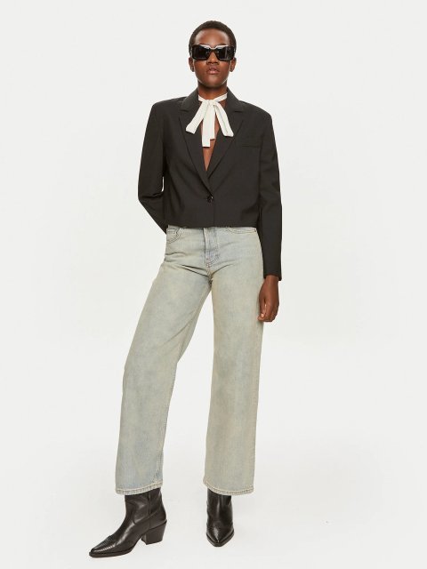 Черный пиджак Max&Co короткий: фото 5 - Invogue