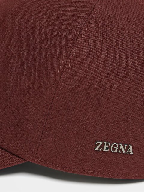 Червона кепка ZEGNA з льону: фото 2 - Invogue