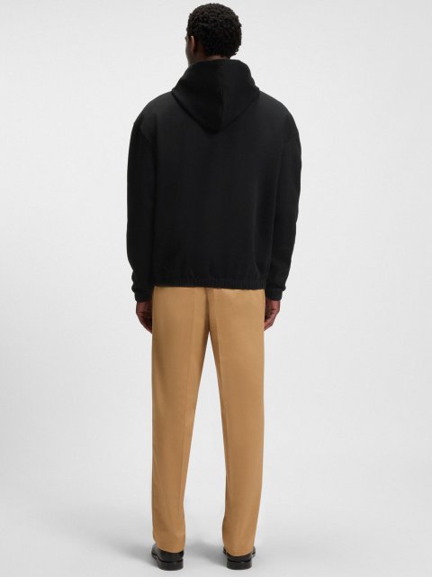 Чёрный свитшот BOSS из хлопка: фото 3 - Invogue