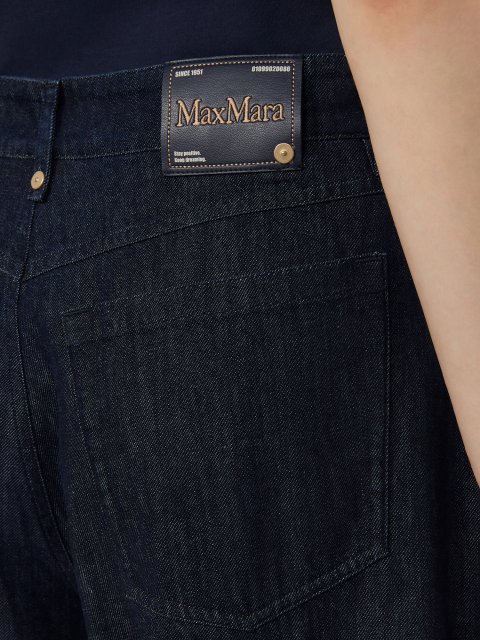 Темно-сині джинси MAX MARA широкого крою: фото 4 - Invogue