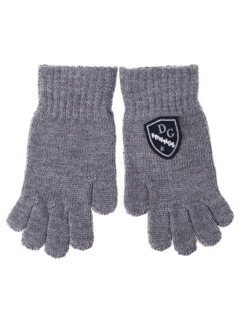 Серые перчатки DOLCE&GABBANA KIDS: фото - Invogue