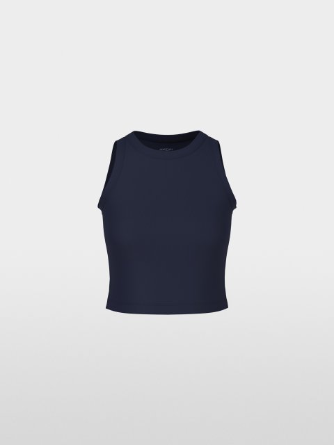 Черный топ Marc Cain укороченный: фото - Invogue