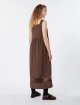 Шоколадна сукня Weekend Max Mara з бавовняного попліну: фото 2 - Invogue