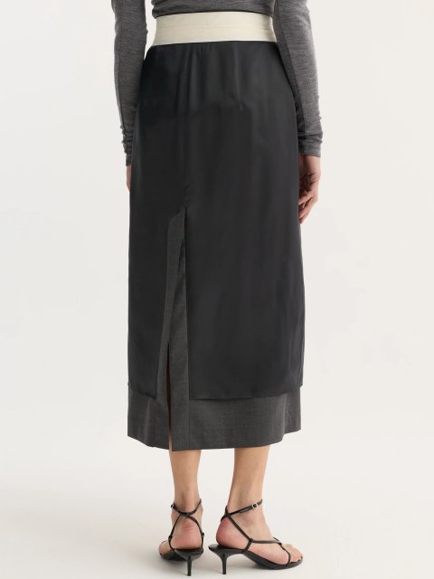 Темно-синя спідниця Róhe з еластинчої вовни: фото 5 - Invogue