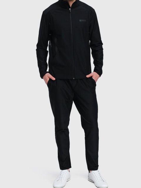 Чёрные брюки спорт BOSS: фото 1 - Invogue