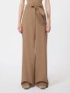 Светло-коричневые брюки MAX MARA из эластичной шерсти: фото 2 - Invogue