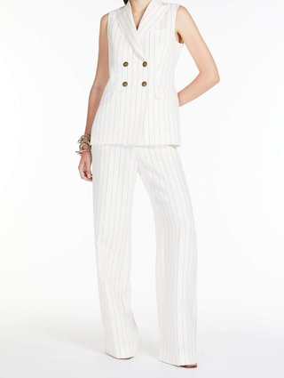 Білі брюки MAX MARA : фото 3 - Invogue