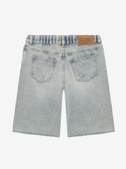 Светло-серые джинсовые шорты MM6 Maison Margiela из хлопка: фото 1 - Invogue