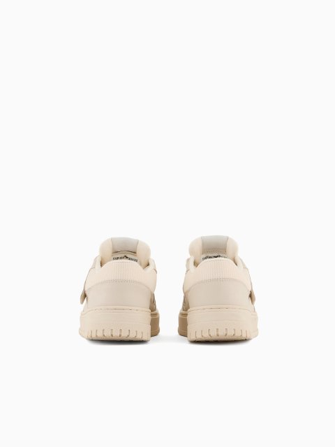 Кремовые кеды EMPORIO ARMANI KIDS из кожи: фото 3 - Invogue
