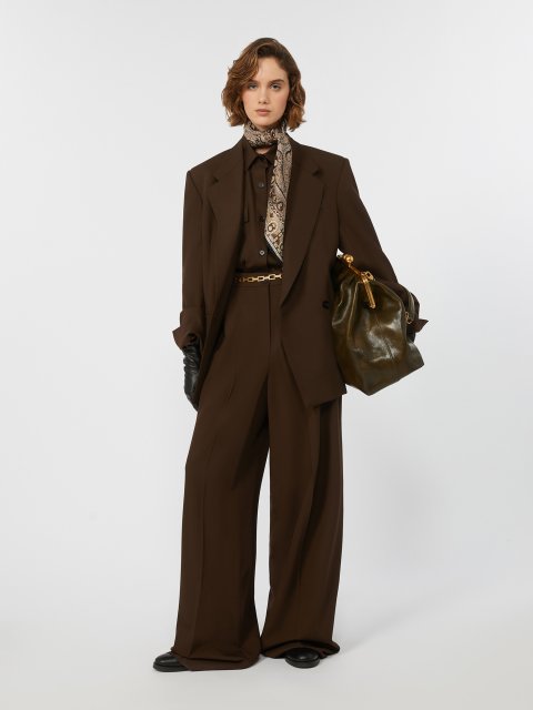 Коричневий жакет WEEKEND MAX MARA з вовни: фото 1 - Invogue