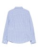 Синя сорочка EMPORIO ARMANI KIDS з бавовни: фото 2 - Invogue
