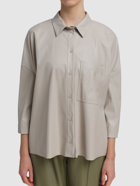 Бежевая рубашка MAX&CO: фото 3 - Invogue